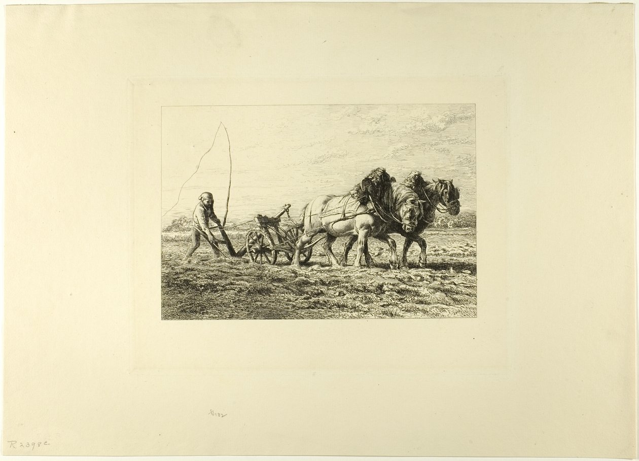 Szántás alkotó: Charles Emile Jacque