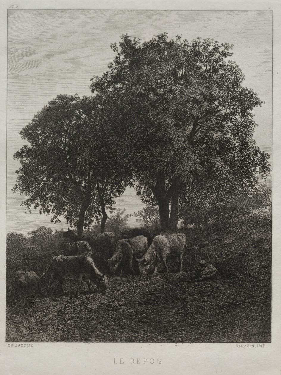 Pihenés alkotó: Charles Emile Jacque