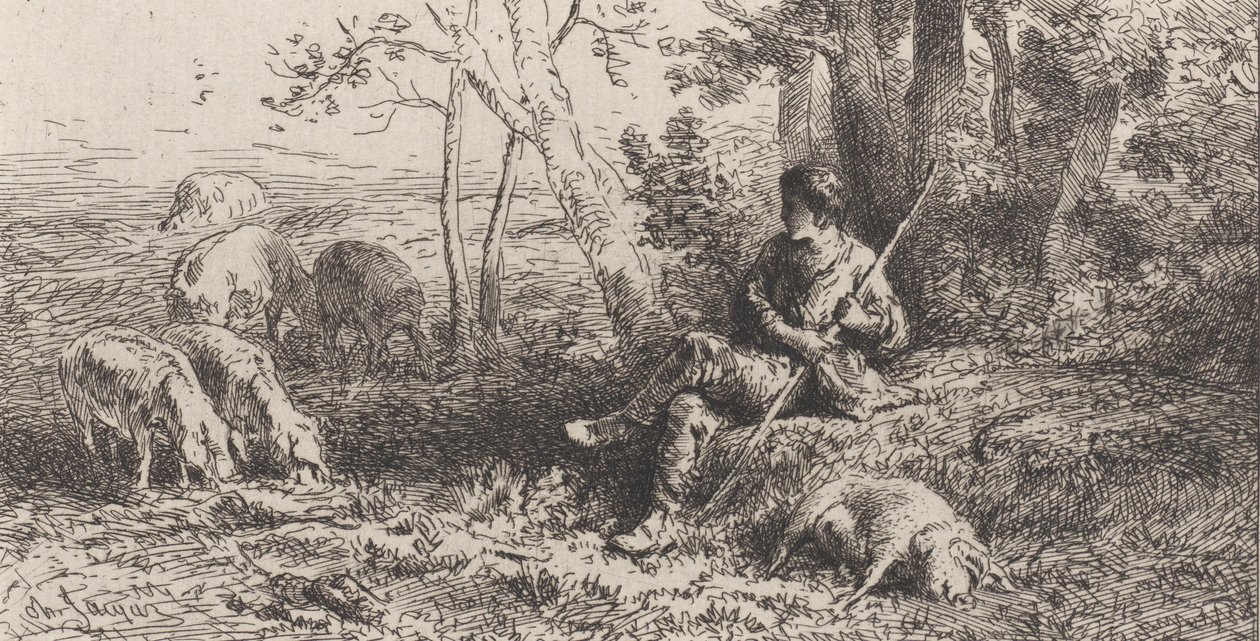 Kisdisznóállomány, 1864. alkotó: Charles Emile Jacque