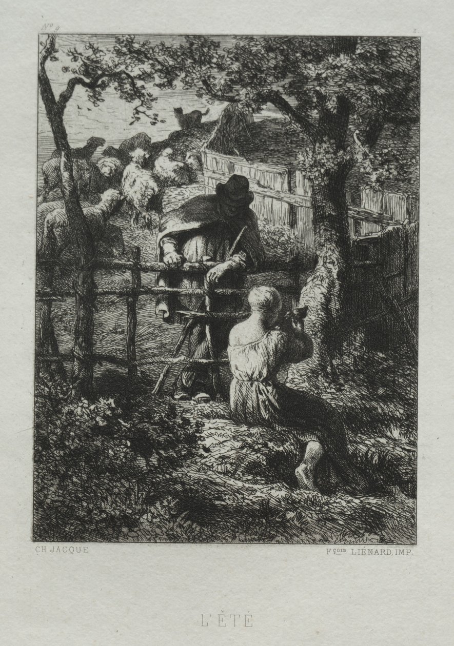 Nyári nap. alkotó: Charles Emile Jacque