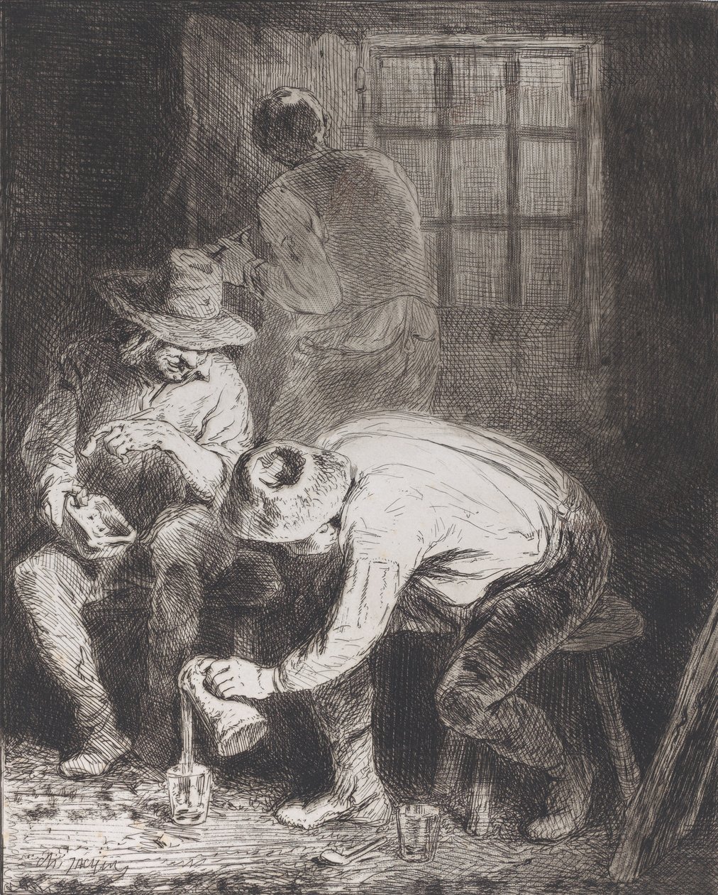 A jó társaság, 1846. alkotó: Charles Emile Jacque