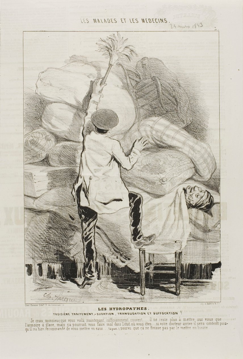 The Hydropaths: Harmadik kezelés (3. tábla) alkotó: Charles Emile Jacque