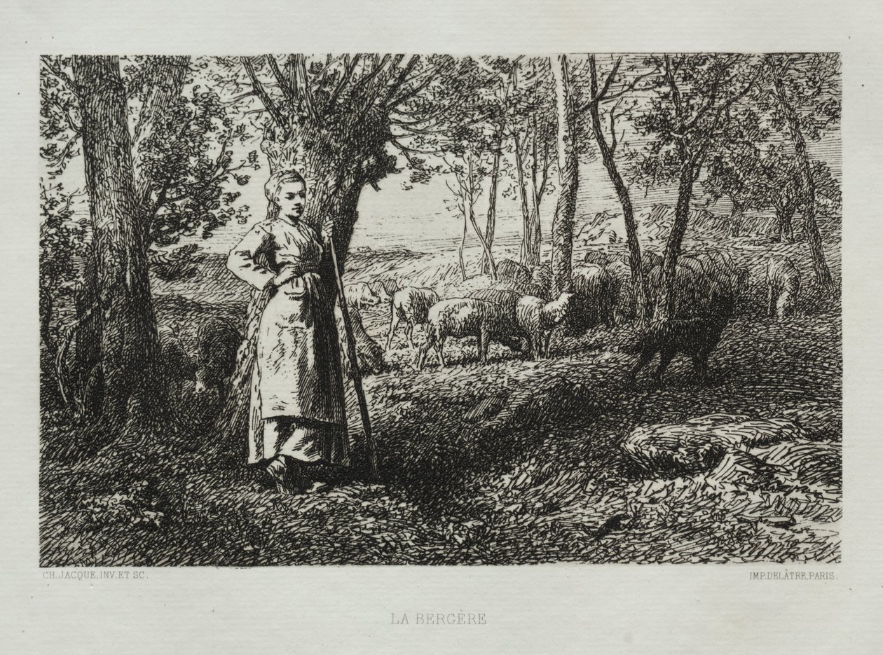 A Pásztorlány alkotó: Charles Emile Jacque