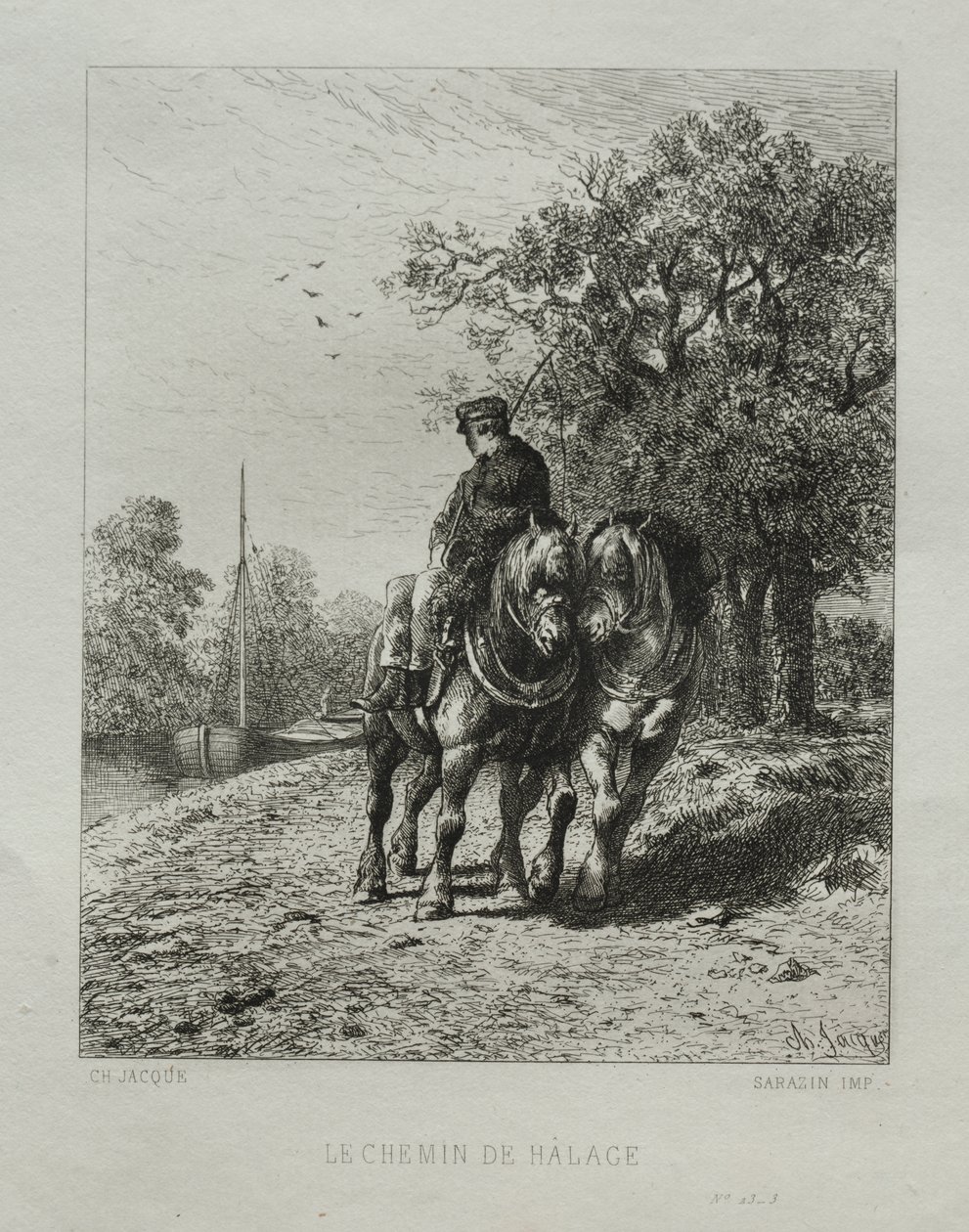 A vontatóút alkotó: Charles Emile Jacque
