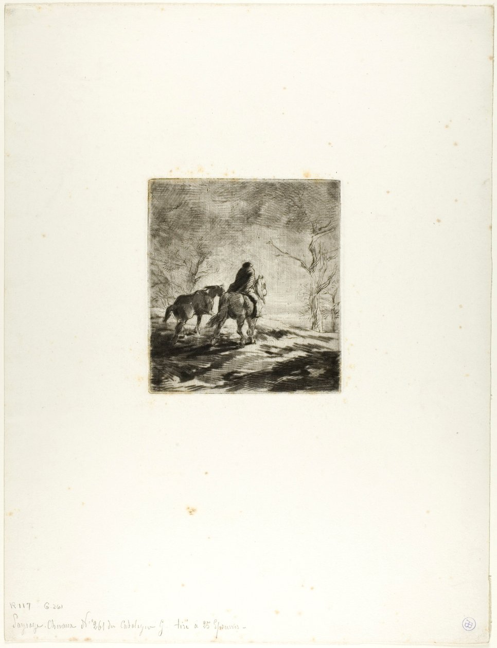 Utazó lóháton alkotó: Charles Emile Jacque