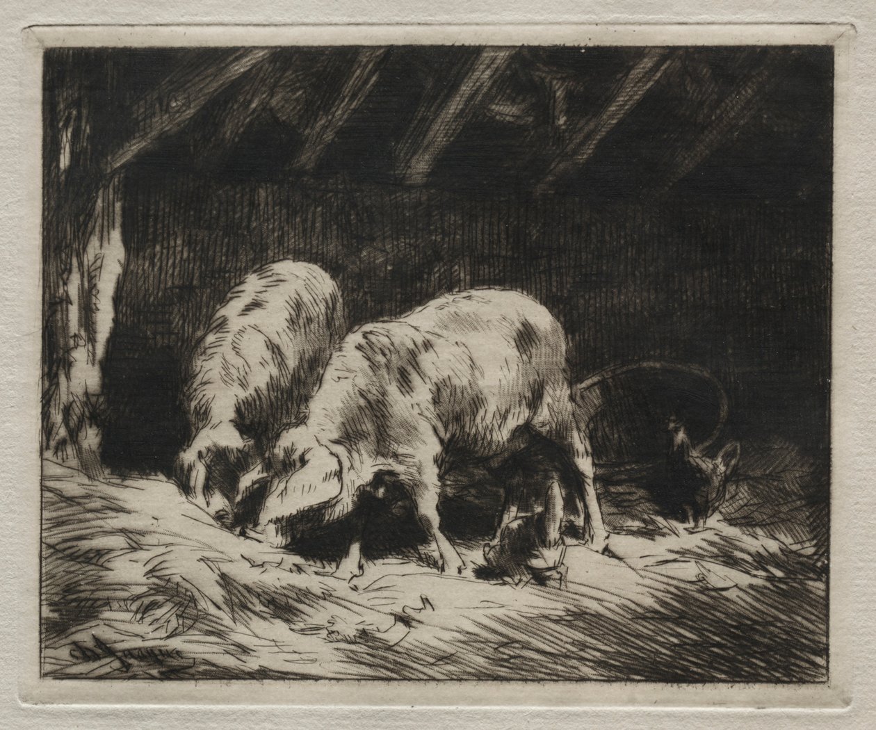 Két Porcs. alkotó: Charles Emile Jacque