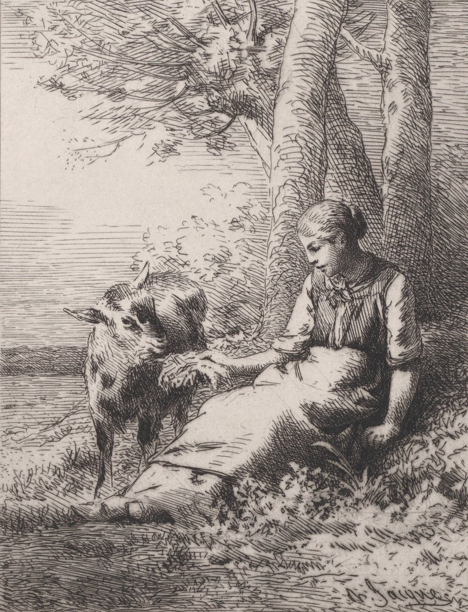 Egy barátság, 1867., 1867. alkotó: Charles Emile Jacque
