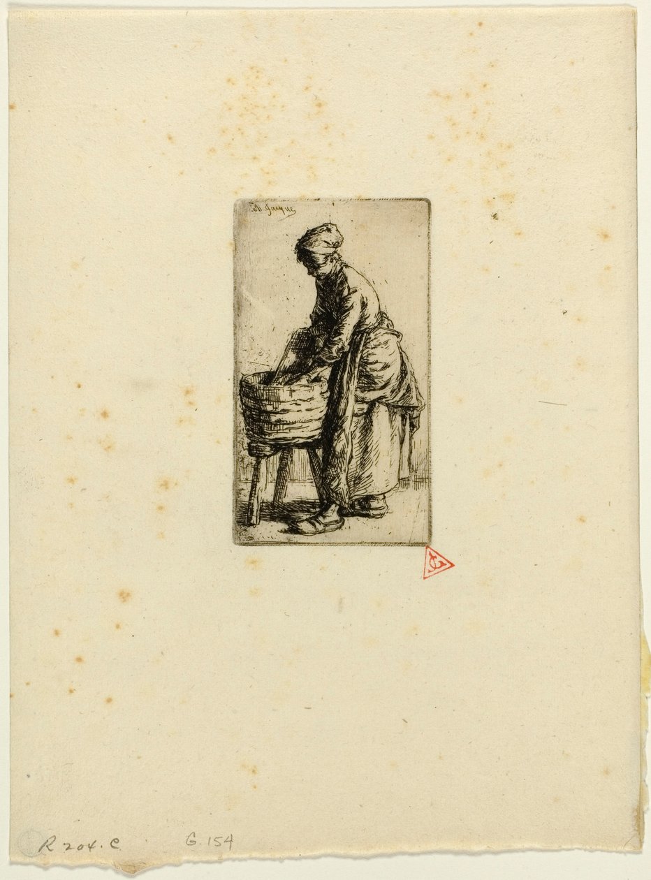 Mosónő alkotó: Charles Emile Jacque