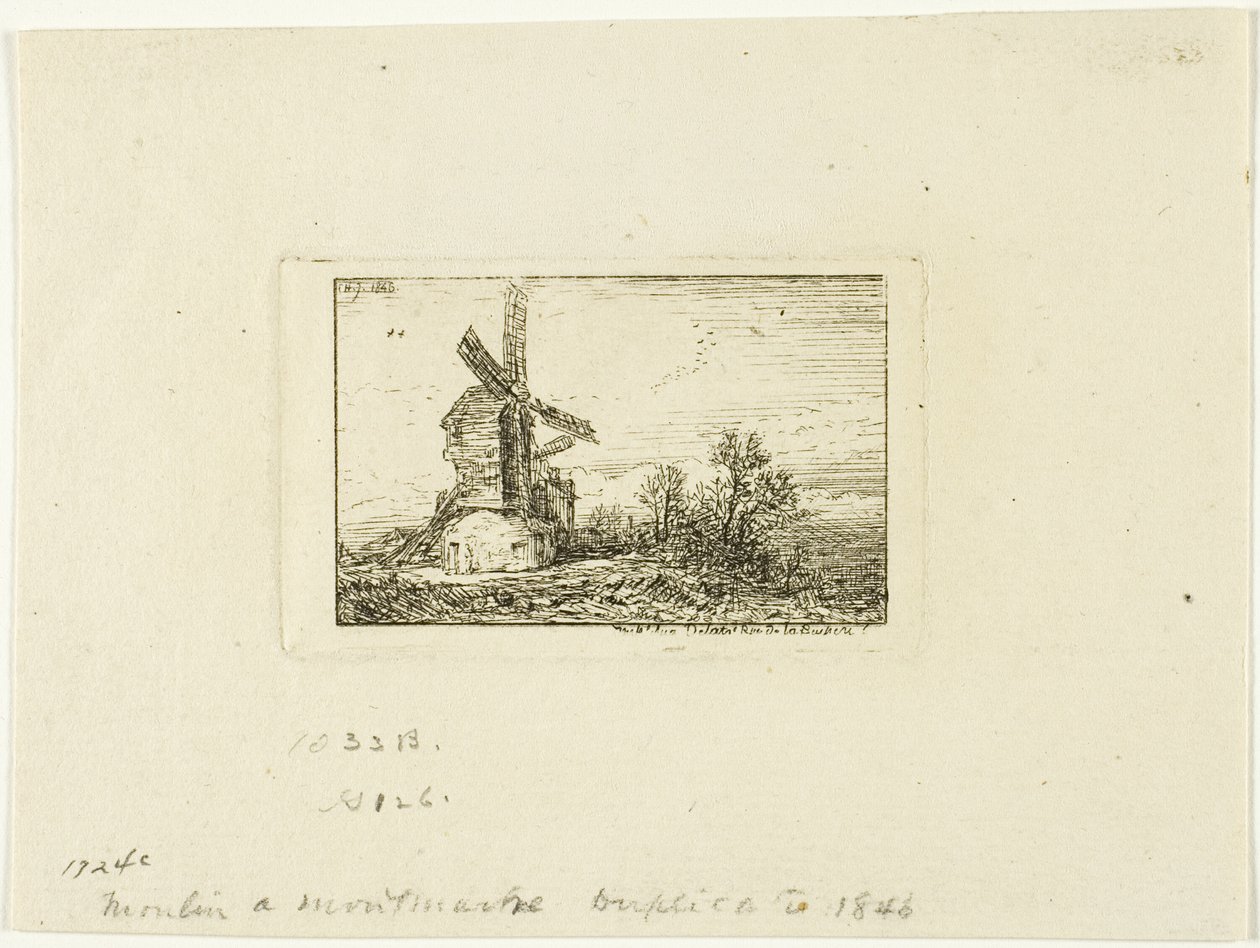 Szélmalom alkotó: Charles Emile Jacque