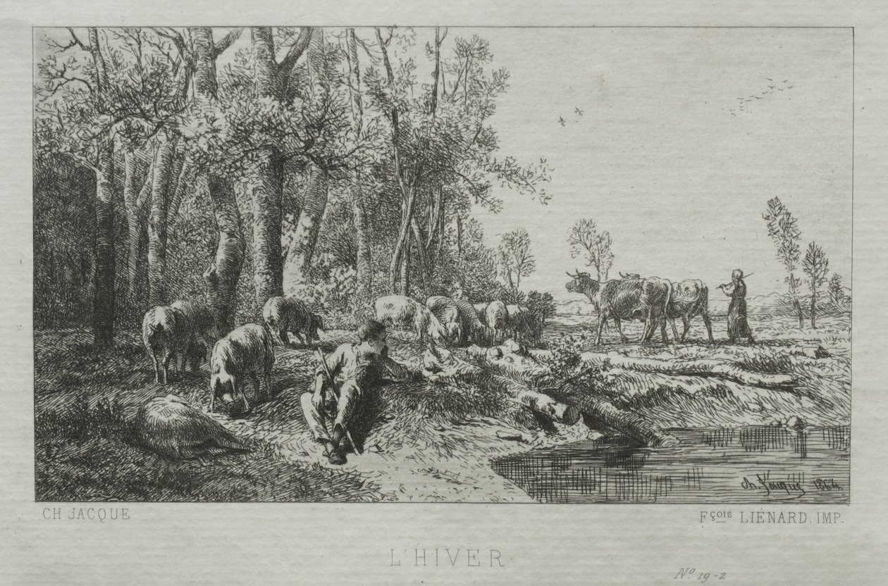 tél, 1864. alkotó: Charles Emile Jacque