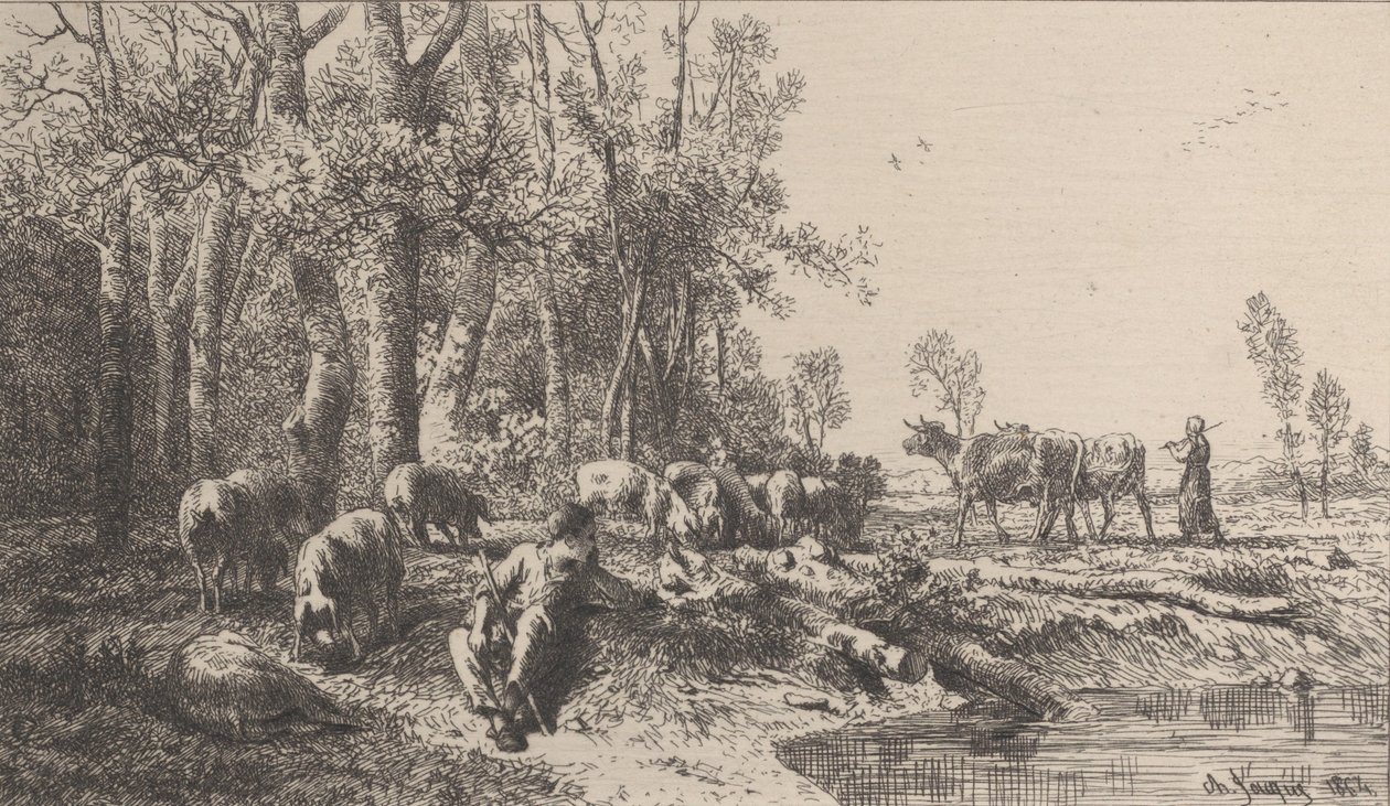 tél, 1865. alkotó: Charles Emile Jacque