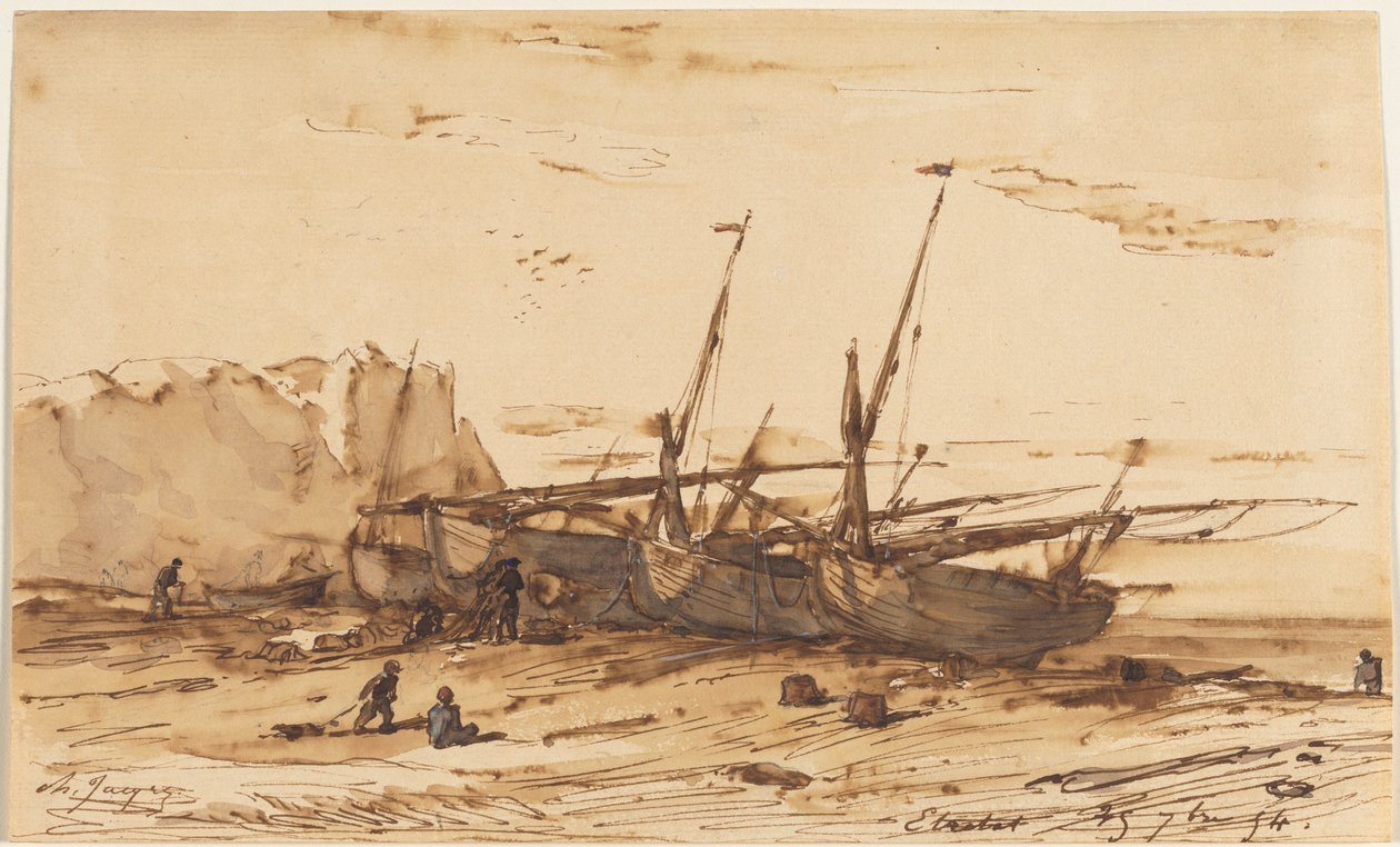 Étretat, 1854. alkotó: Charles Emile Jacque