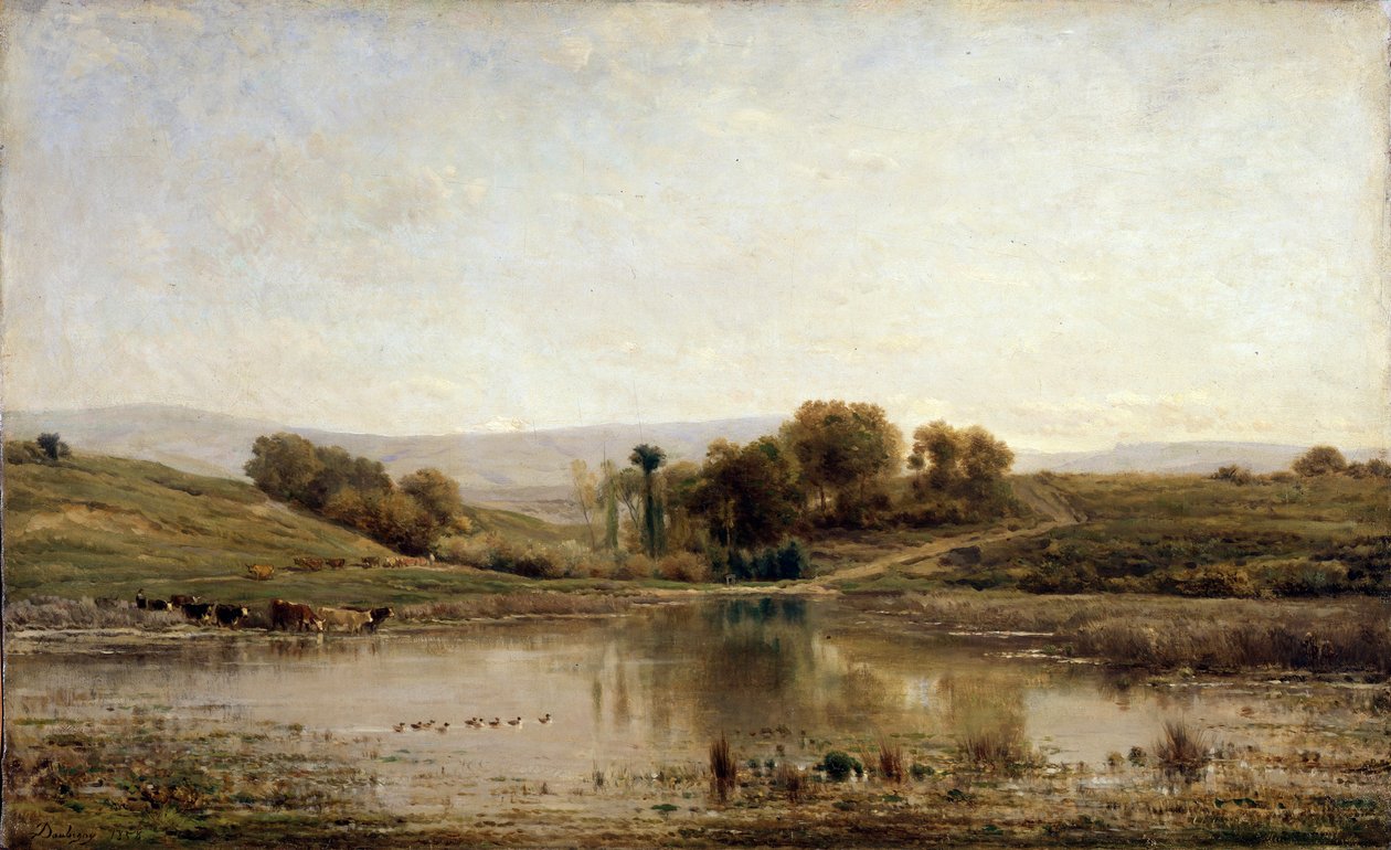 Egy tó, 1858. alkotó: Charles Francois Daubigny