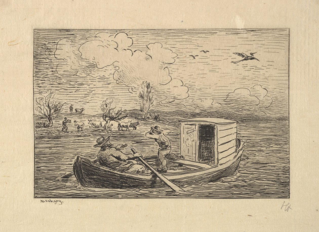 Calling to Shore, 1861. alkotó: Charles Francois Daubigny