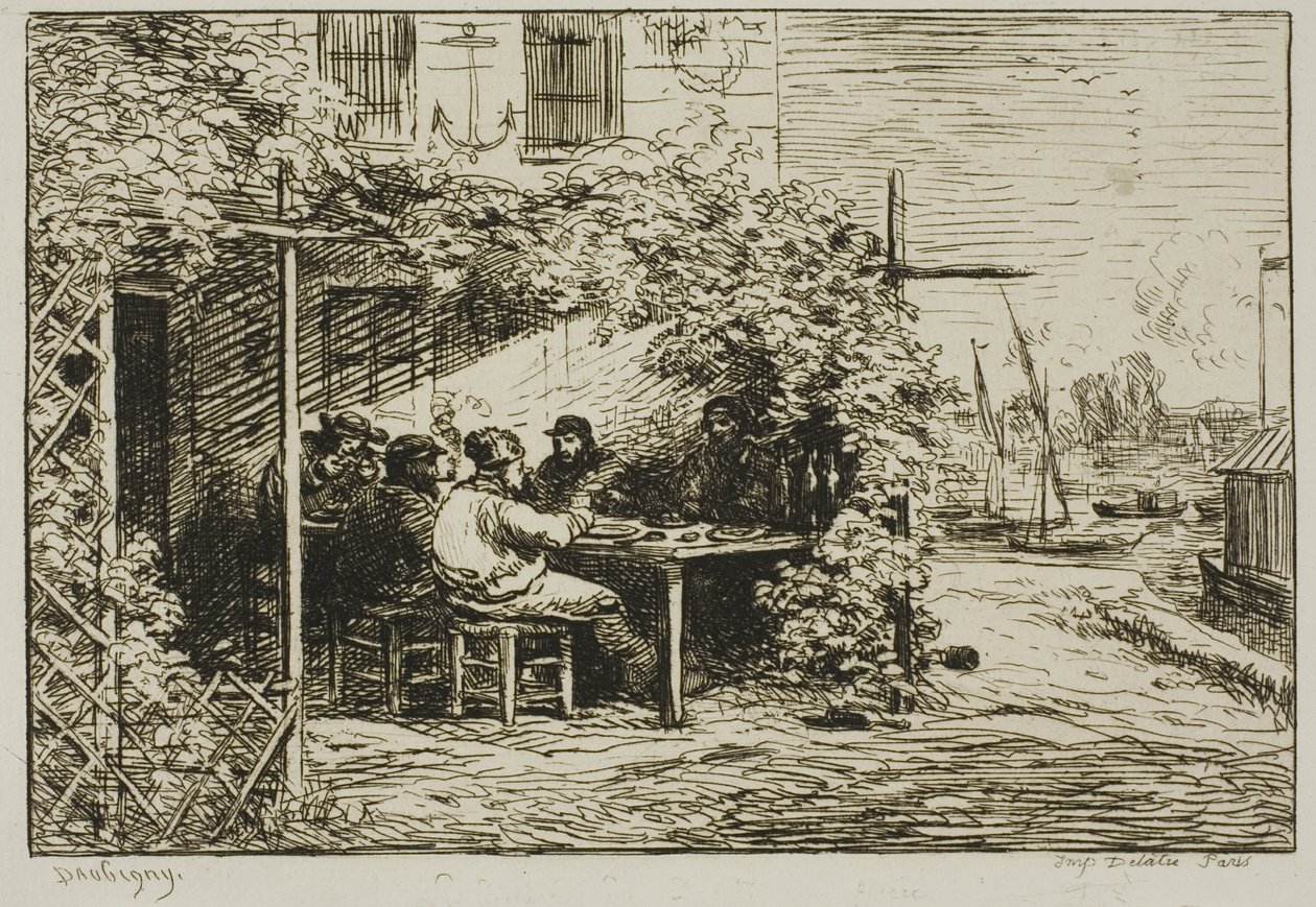 Indulás Reggeli Asnières-ben alkotó: Charles Francois Daubigny
