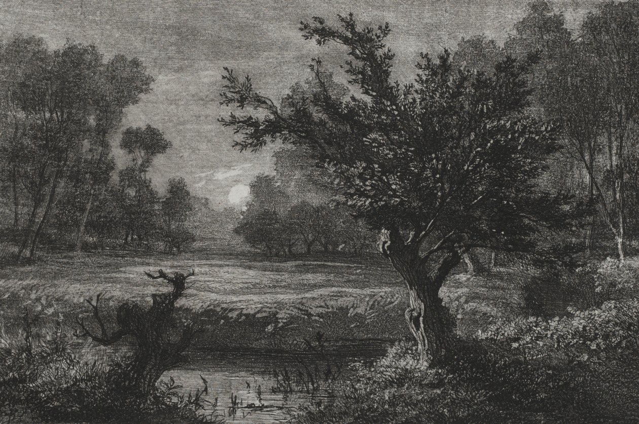 Holdkelte az Andilly-völgyben, 1845. alkotó: Charles Francois Daubigny