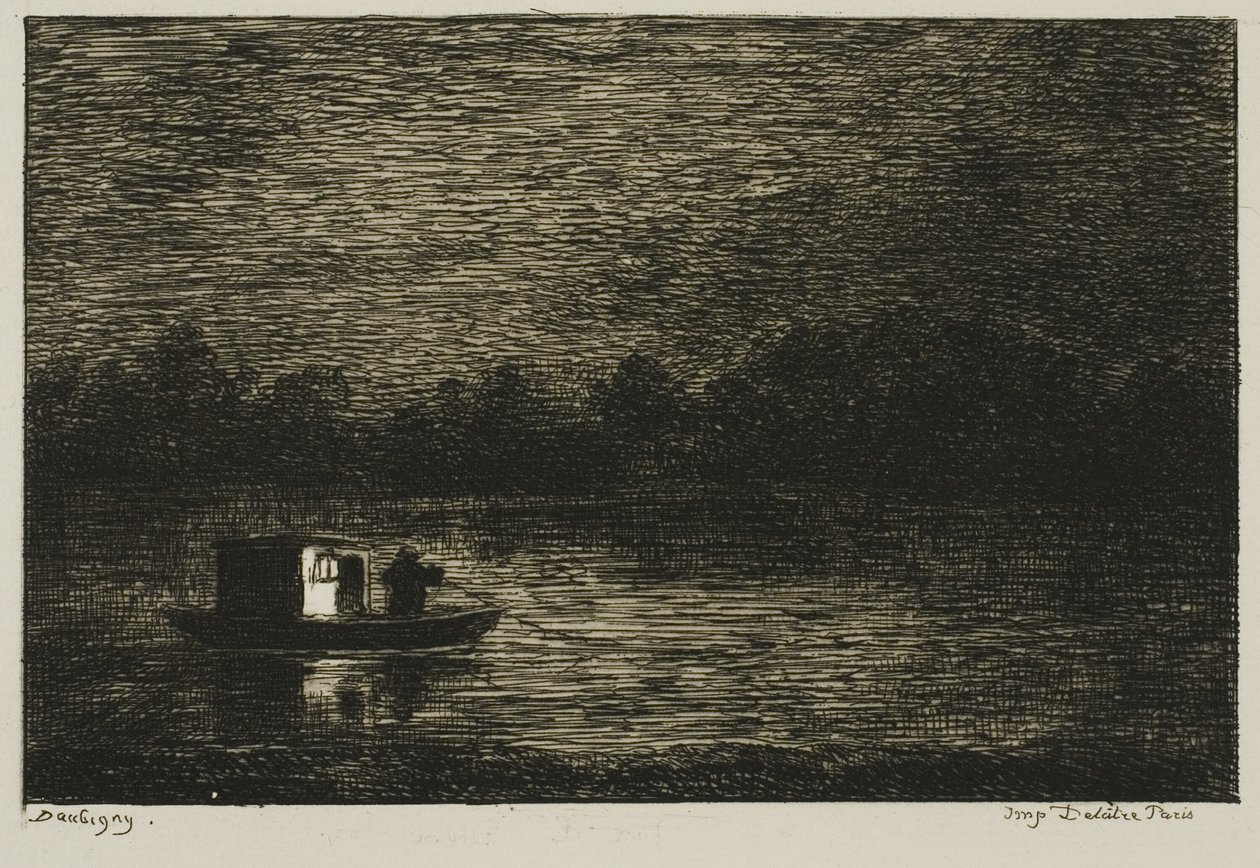 Éjszakai utazás (a halászháló) alkotó: Charles Francois Daubigny
