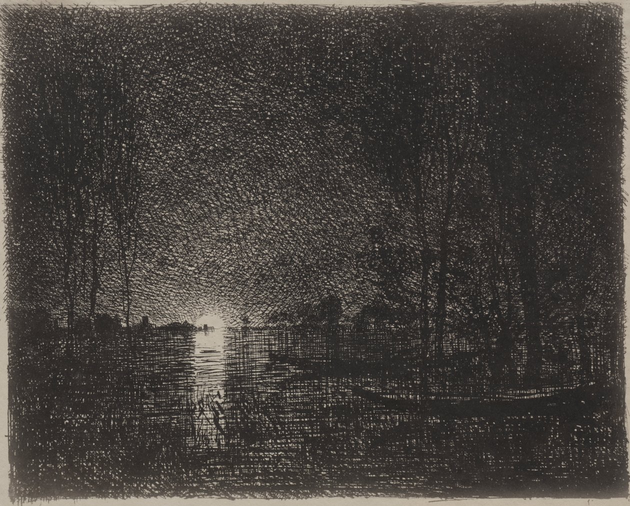 Éjjeli darab alkotó: Charles Francois Daubigny