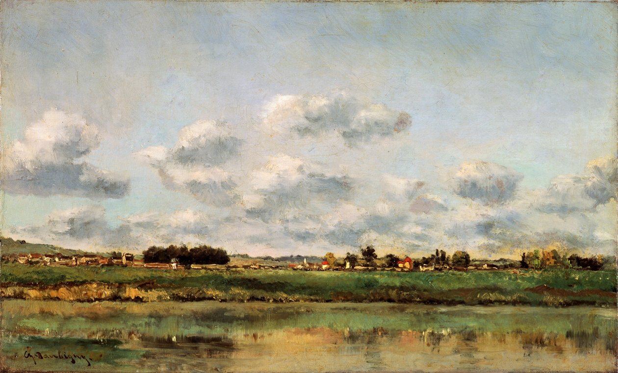 The Banks of the Oise, 1859. alkotó: Charles Francois Daubigny