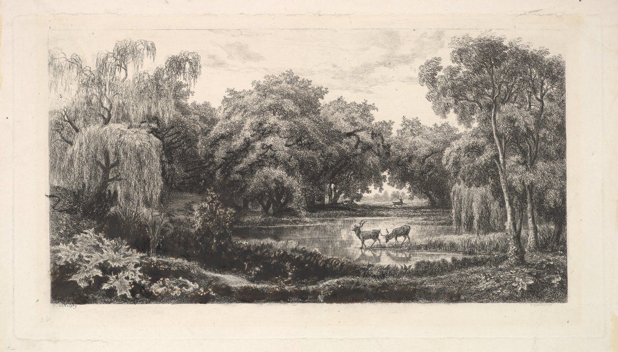 A Szarvastó, 1837-78. alkotó: Charles Francois Daubigny