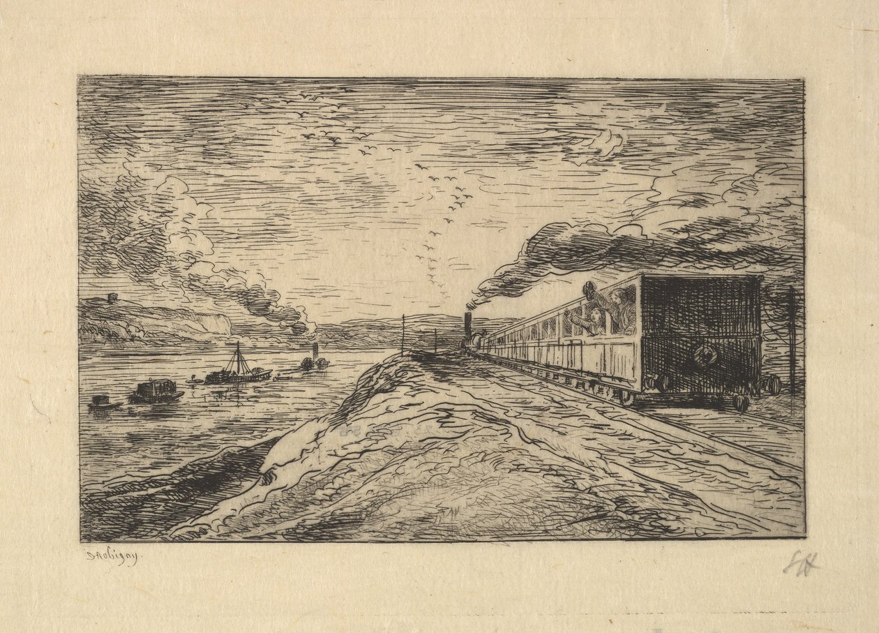 Az indulás, 1861. alkotó: Charles Francois Daubigny