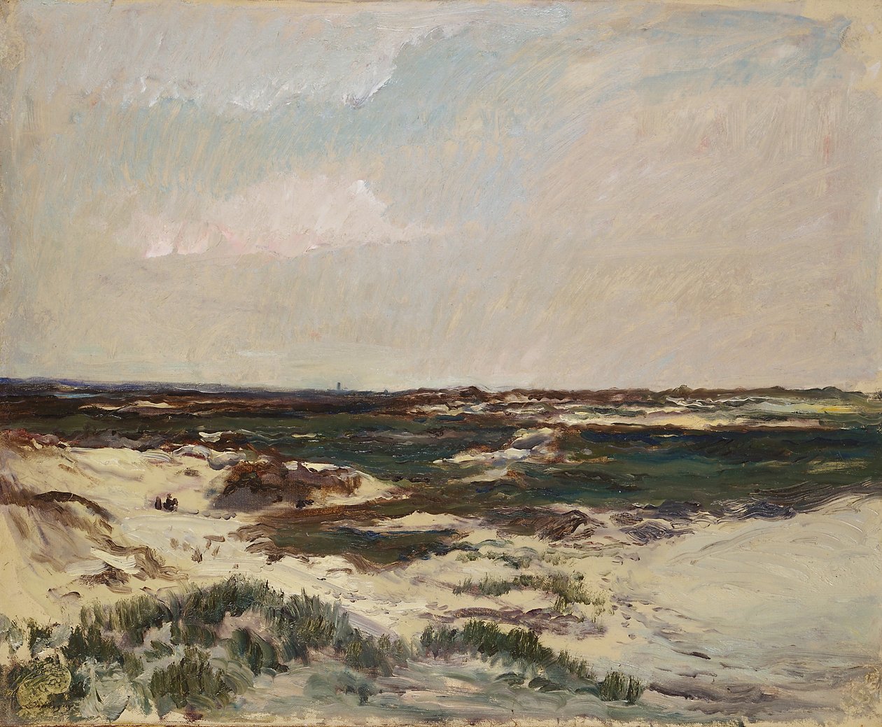 A dűnék Camiers-nél alkotó: Charles Francois Daubigny