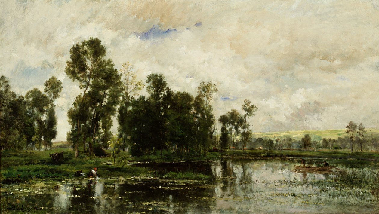 A tó széle alkotó: Charles Francois Daubigny