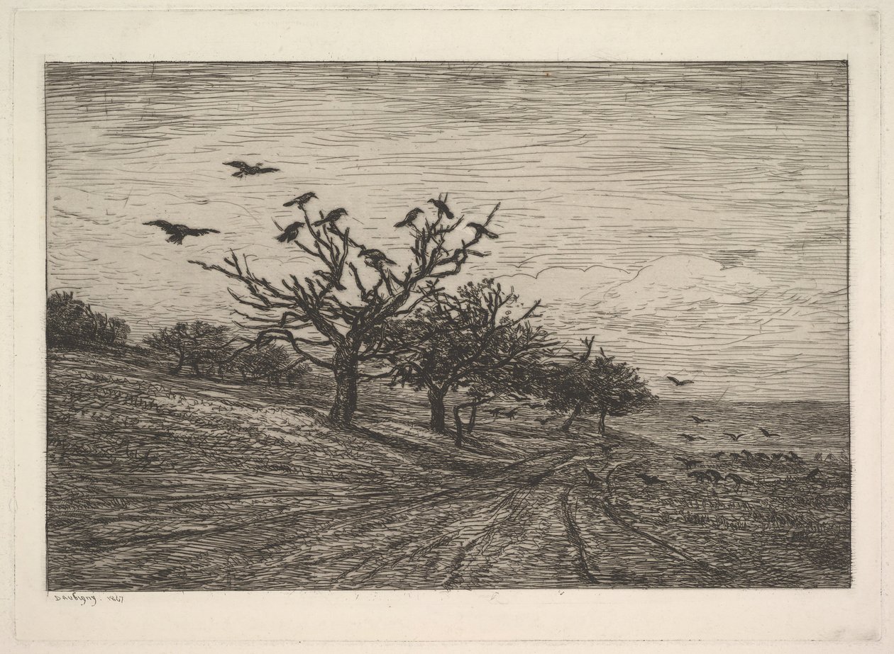 Varjakkal teli fa, 1867. alkotó: Charles Francois Daubigny