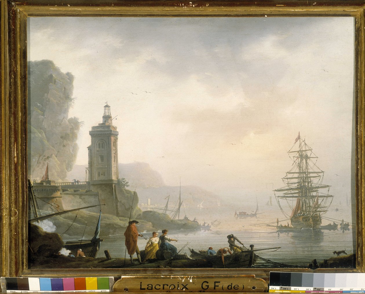 Tengerpart (olaj, vászon) alkotó: Charles Francois Lacroix de Marseille