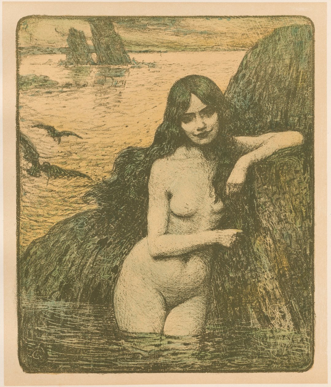 Sellő, 1896. alkotó: Charles Guerin