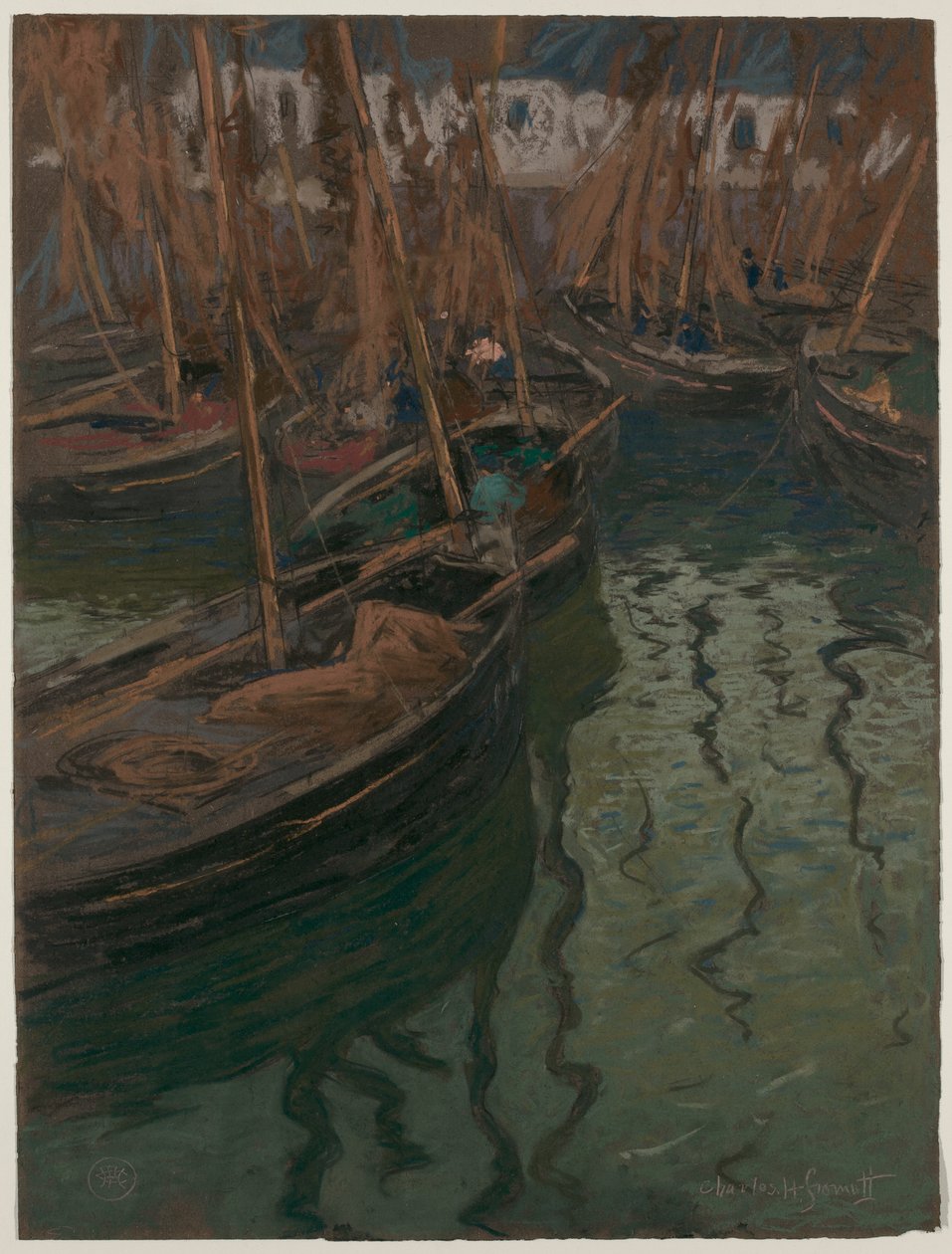 Dock Harmony – horgászcsónakok alkotó: Charles Fromuth
