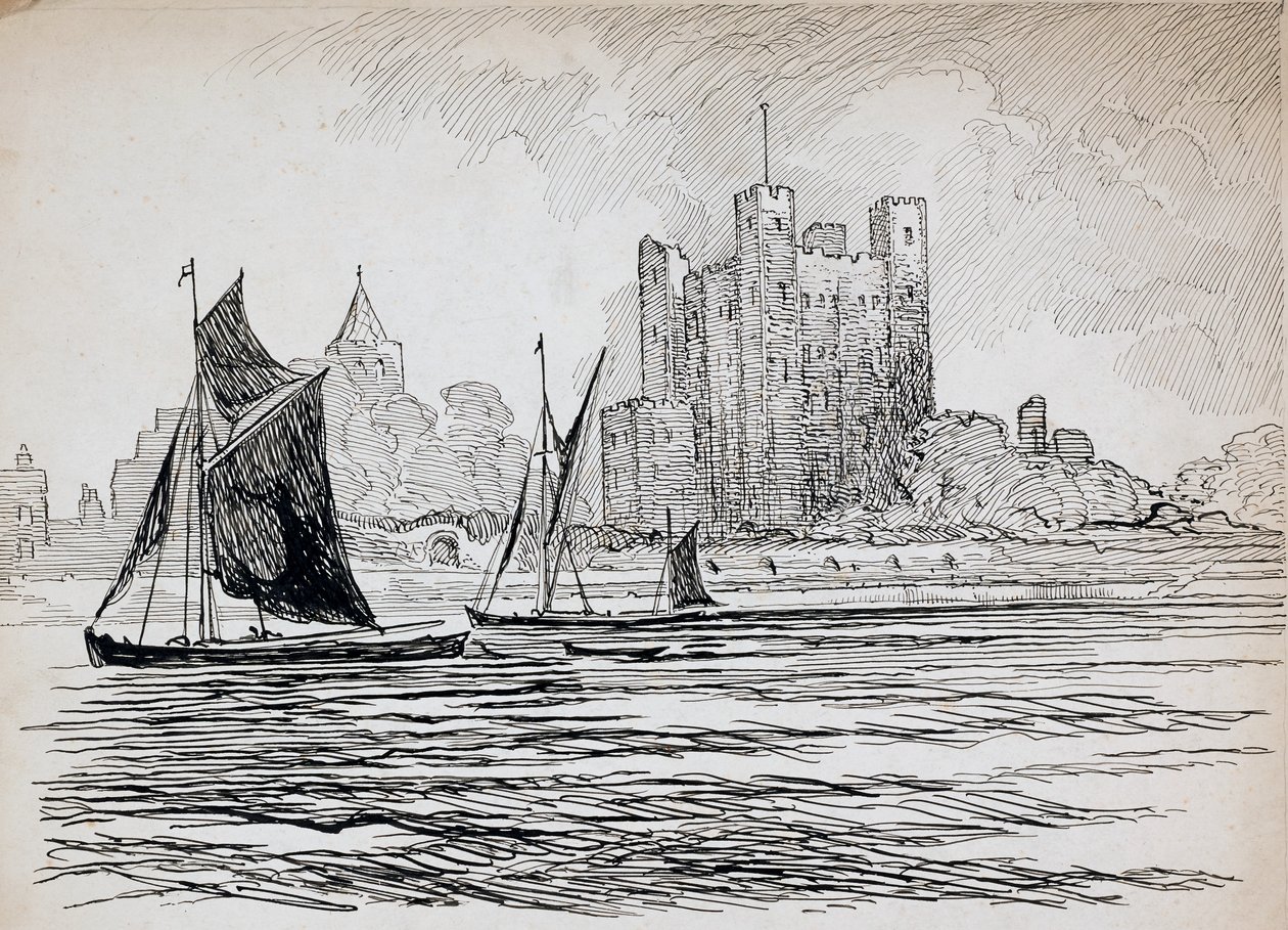 Rochester Castle, Kent, 1892-1933 alkotó: Charles George Harper