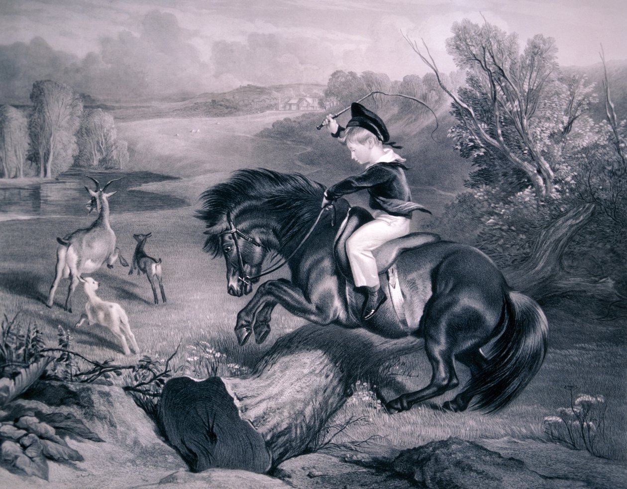 „Az első ugrás”, 1857 alkotó: Charles George Lewis