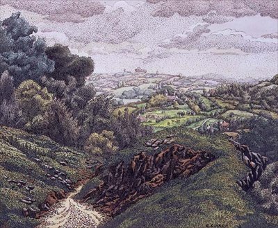 Angol táj alkotó: Charles Ginner