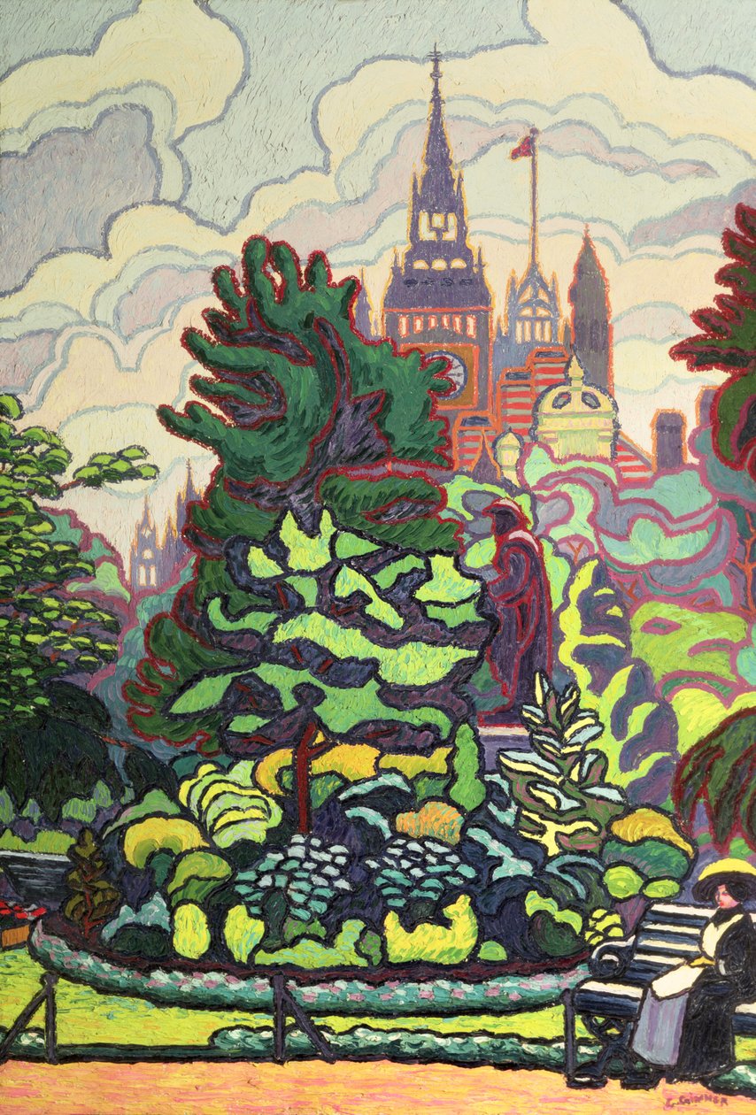 Kertek a Victoria rakpart mentén alkotó: Charles Ginner