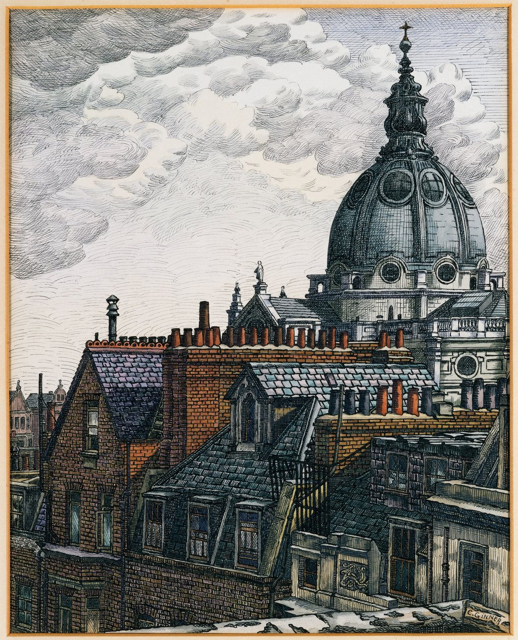 A kupola, Brompton Oratórium alkotó: Charles Ginner