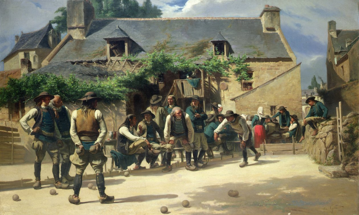 Boules játék a Pont-Avenben alkotó: Charles Giraud