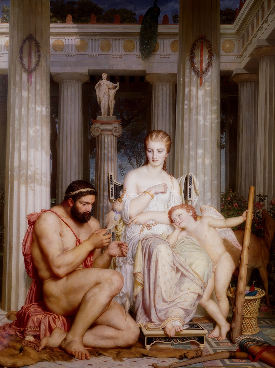 Hercules Omphales lábainál alkotó: Charles Gleyre