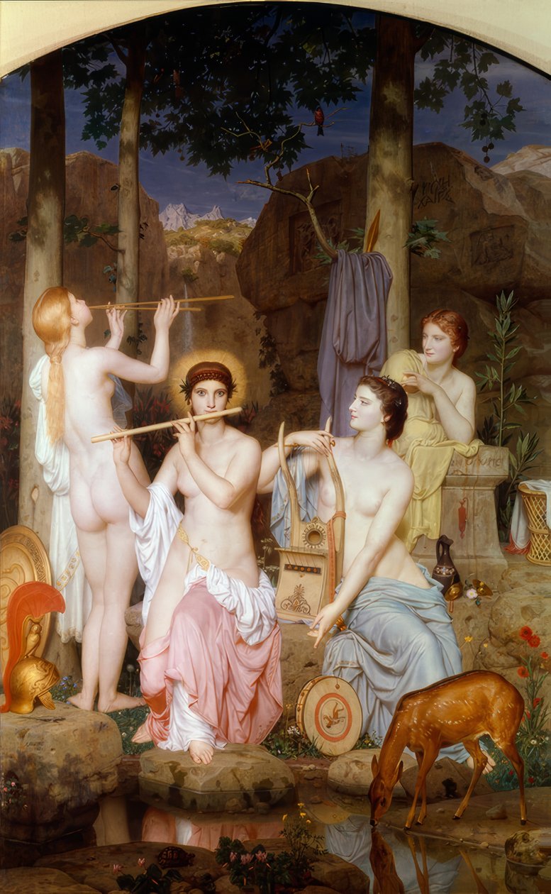 Minerva és a gráciák alkotó: Charles Gleyre