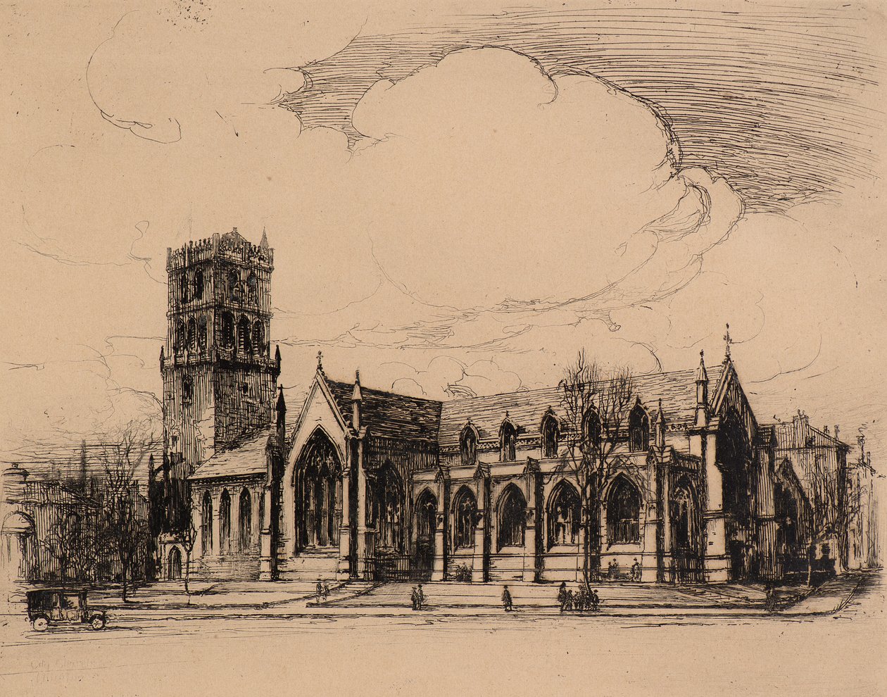 Városi templomok, Dundee (rézkarc) alkotó: Charles Gustav Louis Phillips