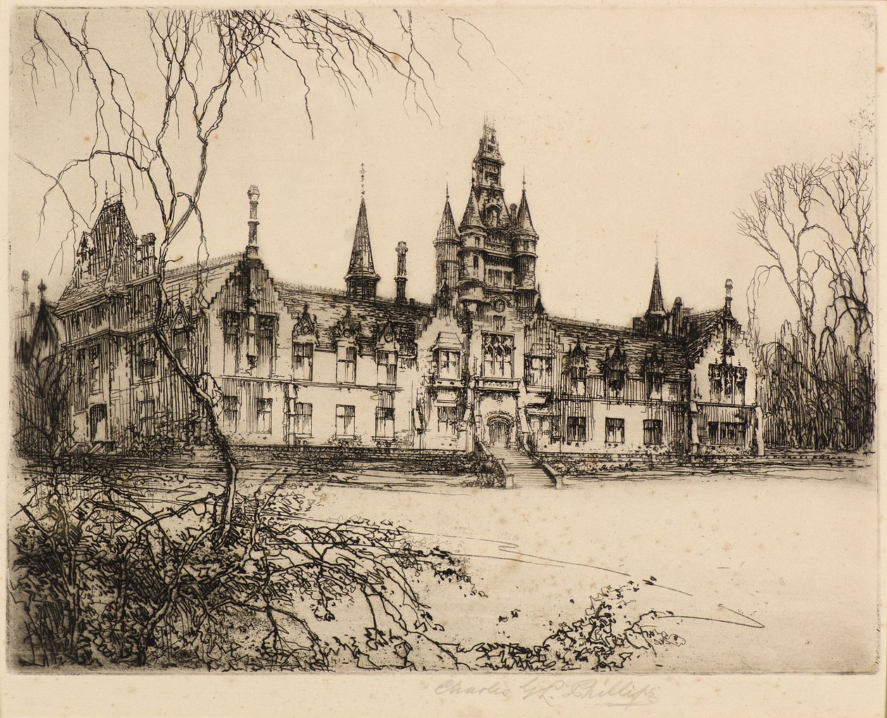 Morgan Academy (rézkarc) alkotó: Charles Gustav Louis Phillips