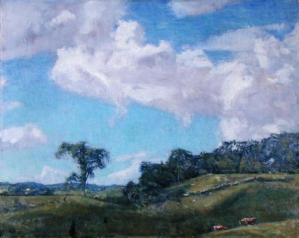 Letisztítás (olaj, vászon) alkotó: Charles Harold Davis