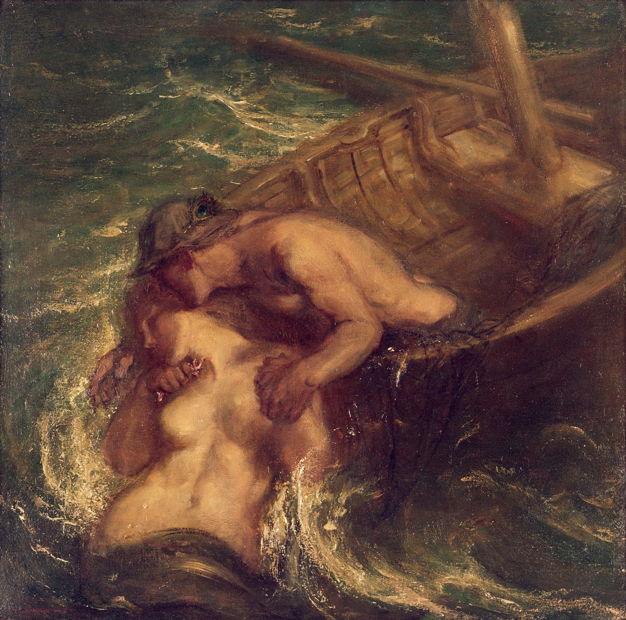 A halász és a sellő, 1901-03 alkotó: Charles Haslewood Shannon