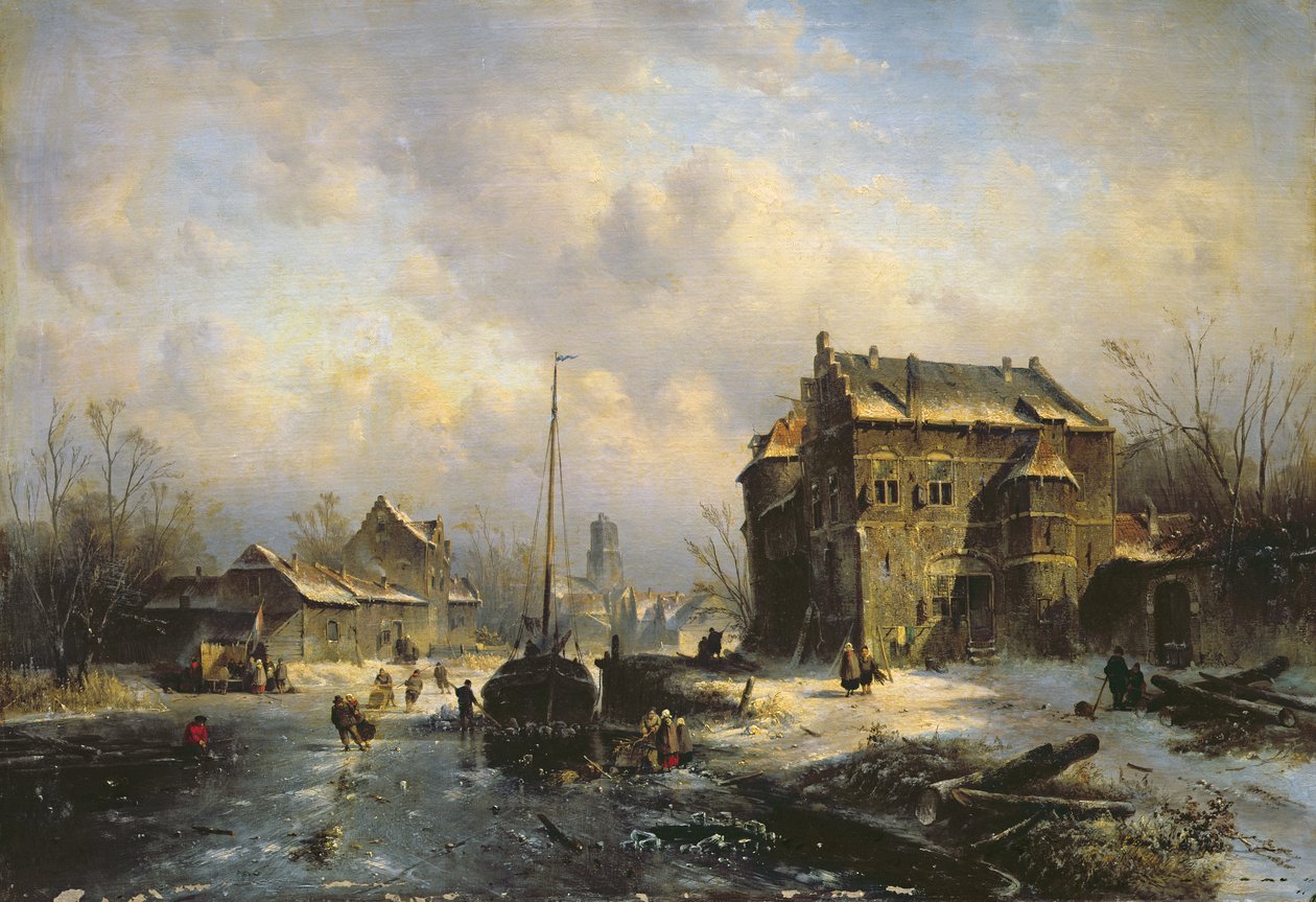 Téli jelenet, 1851 alkotó: Charles Henri Joseph Leickert