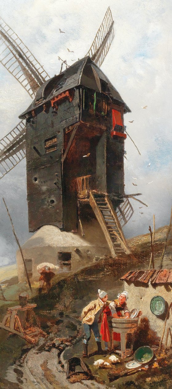 A szélmalomnál alkotó: Charles Hoguet