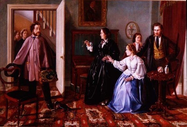A két udvarló (olaj) alkotó: Charles Hunt