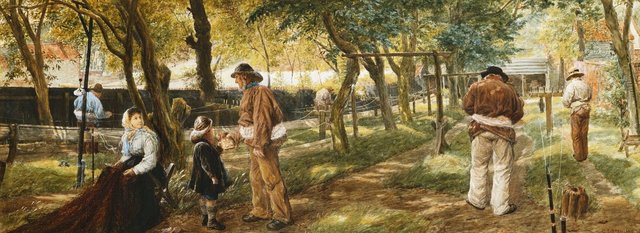 The Twine Walk, Lowestoft, 1876 alkotó: Charles J. Staniland