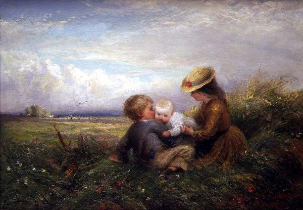 Gyermekek a mezőn alkotó: Charles James Lewis