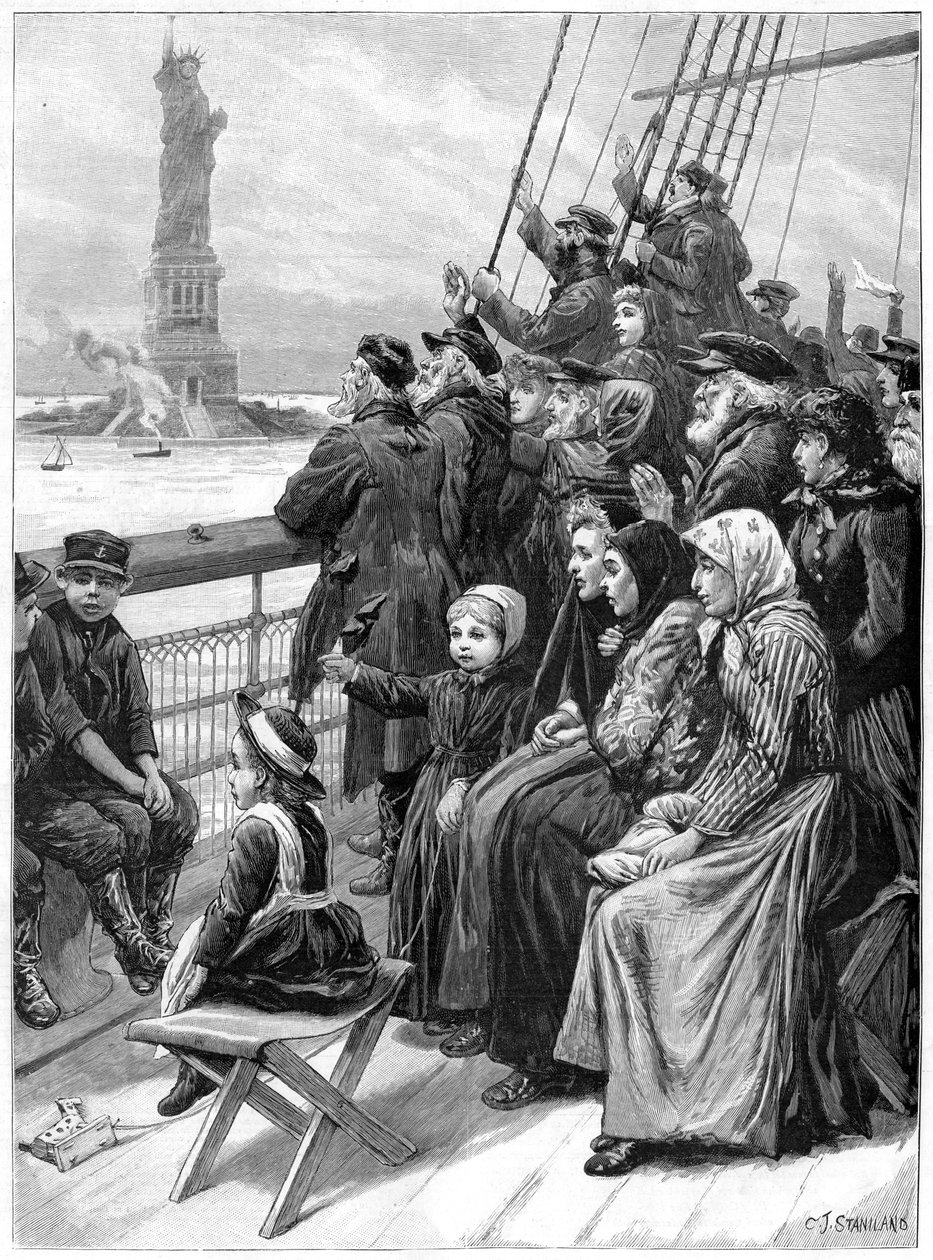 „Belépés az új világba”, 1892 alkotó: Charles Joseph Staniland
