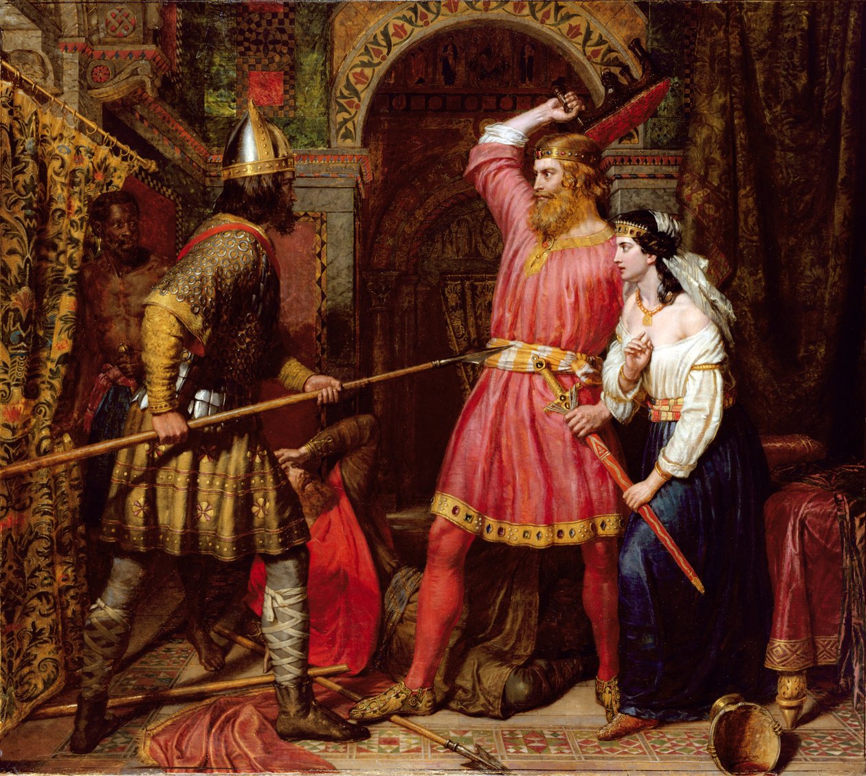 Alboin, a langobardok királyának meggyilkolása alkotó: Charles Landseer